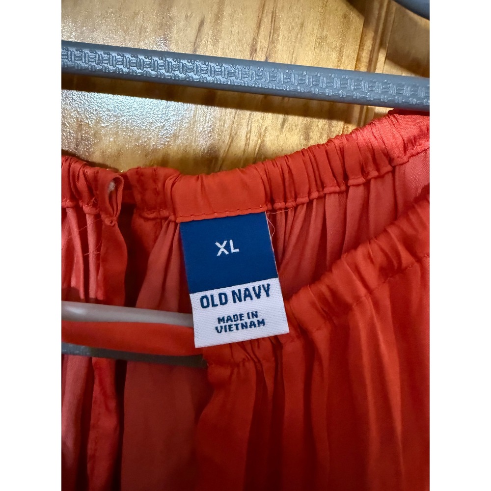 Old Navy Women's Coral Peplum Tank Top Size XL Keyhole Neck Sleeveless - Picture 4 of 6